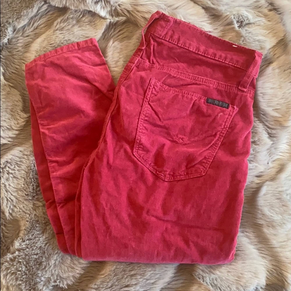 Hudson Cranberry Corduroy Pants